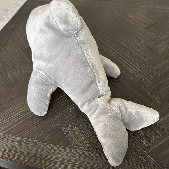 Plush Dolphin, kids toys, birthday gift, grey, white, neutral, animal, gifts - Picture 4 of 4